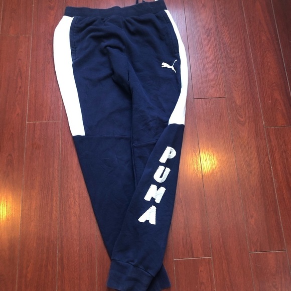 PUMA navy size large sweatpants  track pants - Picture 13 of 13